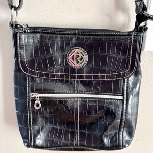 Relic Croc-Embossed Crossbody Bag